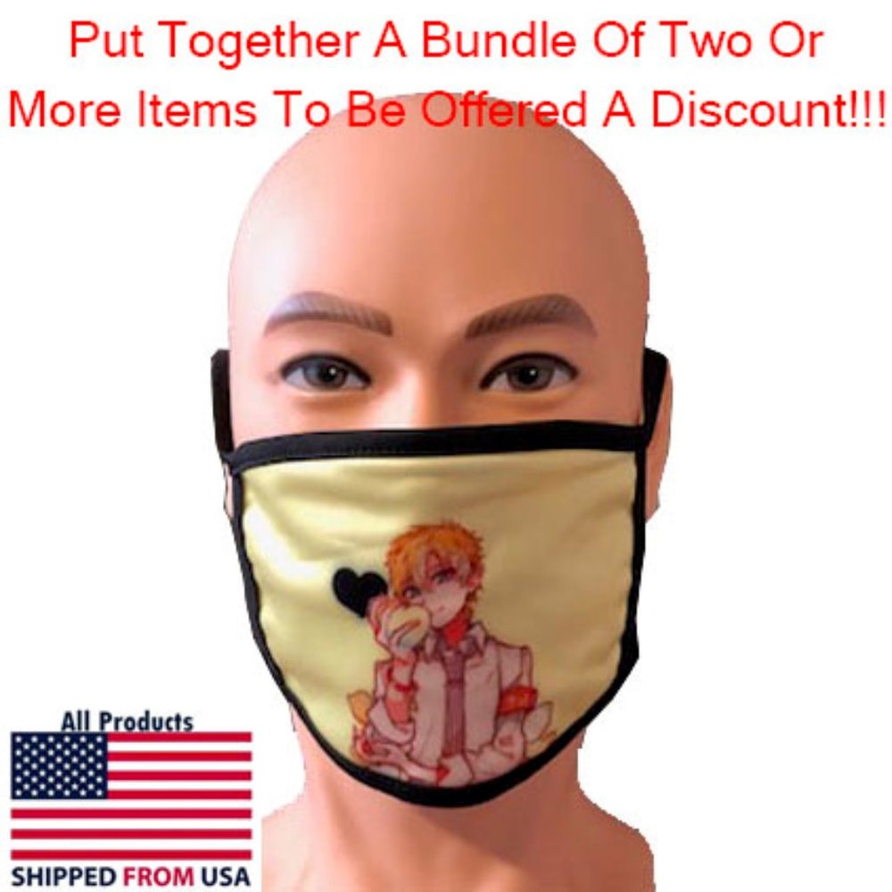Washable Adult Anime Face Mask #12